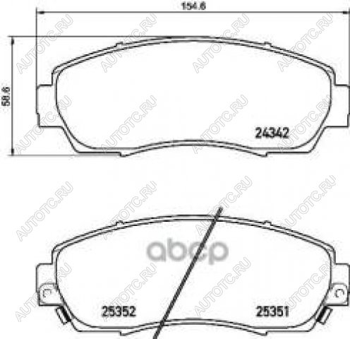 8 799 р. Колодки тормозные передние (4шт.) BREMBO Honda CR-V RM1,RM3,RM4 дорестайлинг (2012-2015)  с доставкой в г. Новочеркасск