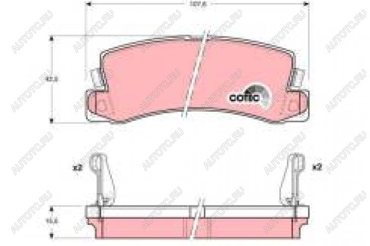 2 599 р. Колодки тормозные задние (4шт.) TRW Toyota Camry V40 (1994-1998)  с доставкой в г. Новочеркасск