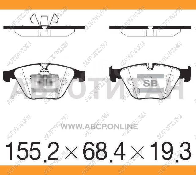 2 999 р. Колодки тормозные передние (4шт.) SANGSIN BMW X1 E84 (2009-2015)  с доставкой в г. Новочеркасск