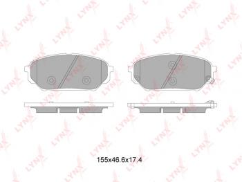 1 999 р. Колодки тормозные передние(4шт.) LYNX Hyundai IX55 EN (2006-2013)  с доставкой в г. Новочеркасск. Увеличить фотографию 2