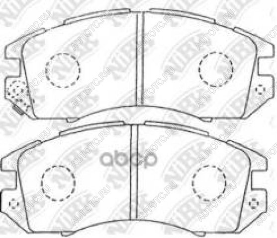 1 899 р. Колодки тормозные задние (4шт.) NIBK Subaru Impreza GC седан (1992-2000)  с доставкой в г. Новочеркасск