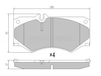 Колодки тормозные перед BREMBO Mercedes-Benz G class W463 5 дв. дорестайлинг (1989-1994)