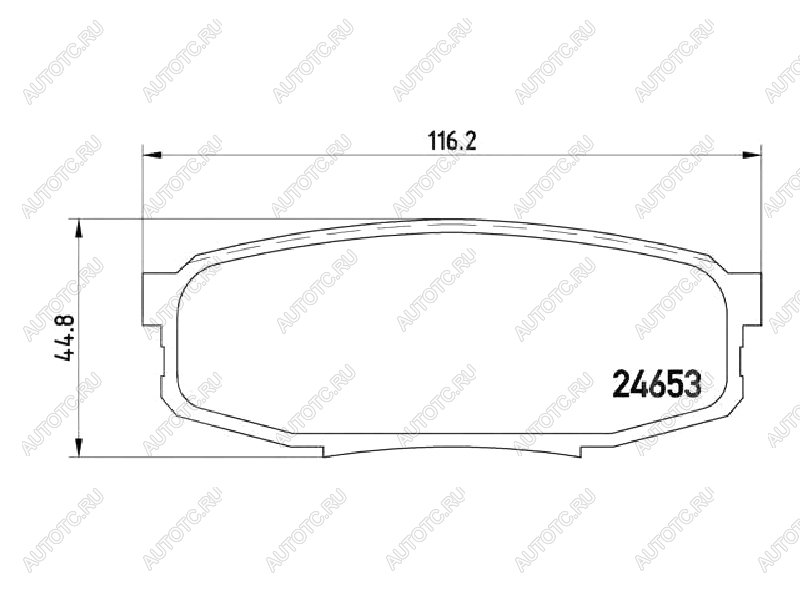 3 999 р. Колодки тормозные задние BAIKOR Toyota Tundra XK50 2-ой рестайлинг (2013-2024)  с доставкой в г. Новочеркасск