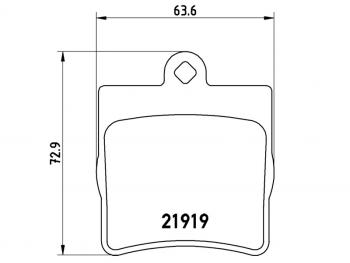 Колодки тормозные задние BAIKOR Mercedes-Benz (Мерседес-Бенс) C-Class (с-класс)  W203 (2000-2008) W203 дорестайлинг седан, рестайлинг седан