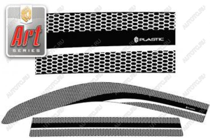 2 199 р. Дефлектора окон CA-Plastic  Solaris KRX (2024-2024) хэтчбэк 5 дв. (серия Art серебро)  с доставкой в г. Новочеркасск