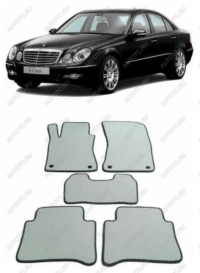 3 089 р. Текстильные коврики в салон (4matic LUX текстиль) SeinTex  Mercedes-Benz E-Class W211 дорестайлинг седан (2002-2006)  с доставкой в г. Новочеркасск