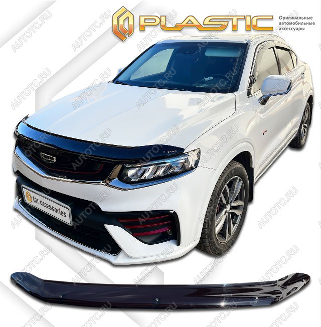 2 199 р. Дефлектор капота CA-Plastic  Geely Tugella  FY11,HPBA4 (2019-2025) дорестайлинг, рестайлинг (серия Classic черный)  с доставкой в г. Новочеркасск