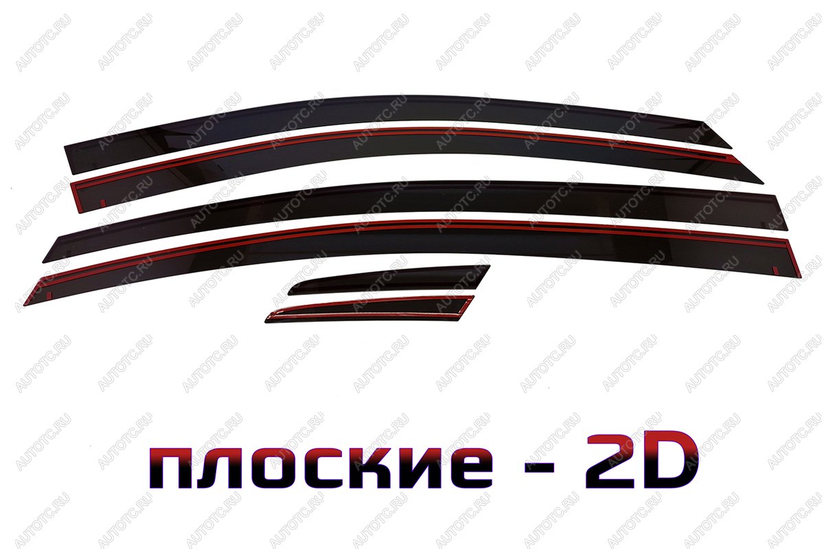 4 899 р. Дефлекторы окон 2D Стрелка11  MG 5 (2020-2024) (черные)  с доставкой в г. Новочеркасск