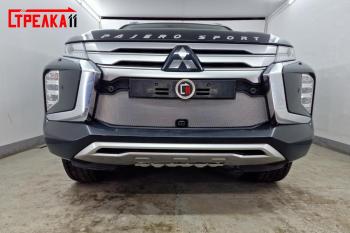 Защита радиатора Стрелка11 Стандарт Mitsubishi (Митсубиси) Pajero Sport (Паджеро)  QF (2019-2022) QF рестайлинг