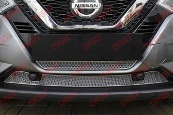 3 269 р. Защита радиатора (низ 2 части) Стрелка11 Стандарт  Nissan Qashqai  2 (2017-2022) J11 рестайлинг (черная)  с доставкой в г. Новочеркасск. Увеличить фотографию 2