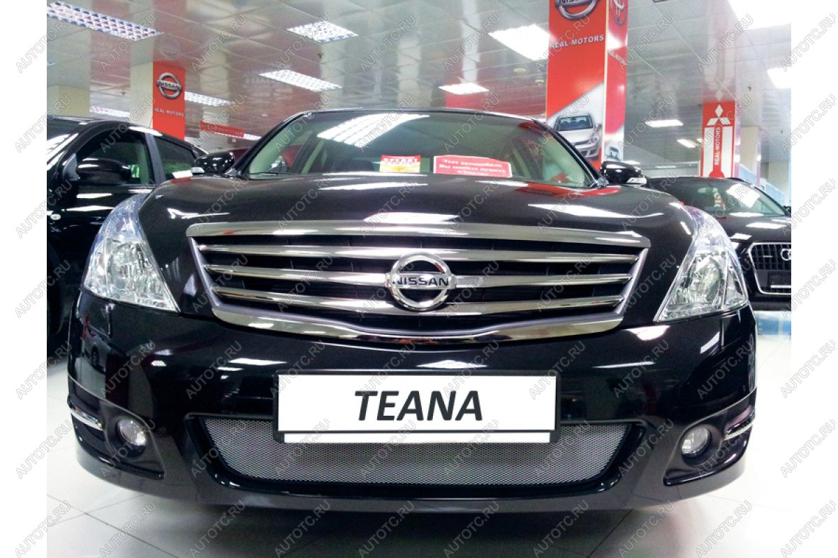 3 279 р. Защита радиатора Стрелка11 Стандарт  Nissan Teana  2 J32 (2008-2014) дорестайлинг, рестайлинг (хром)  с доставкой в г. Новочеркасск