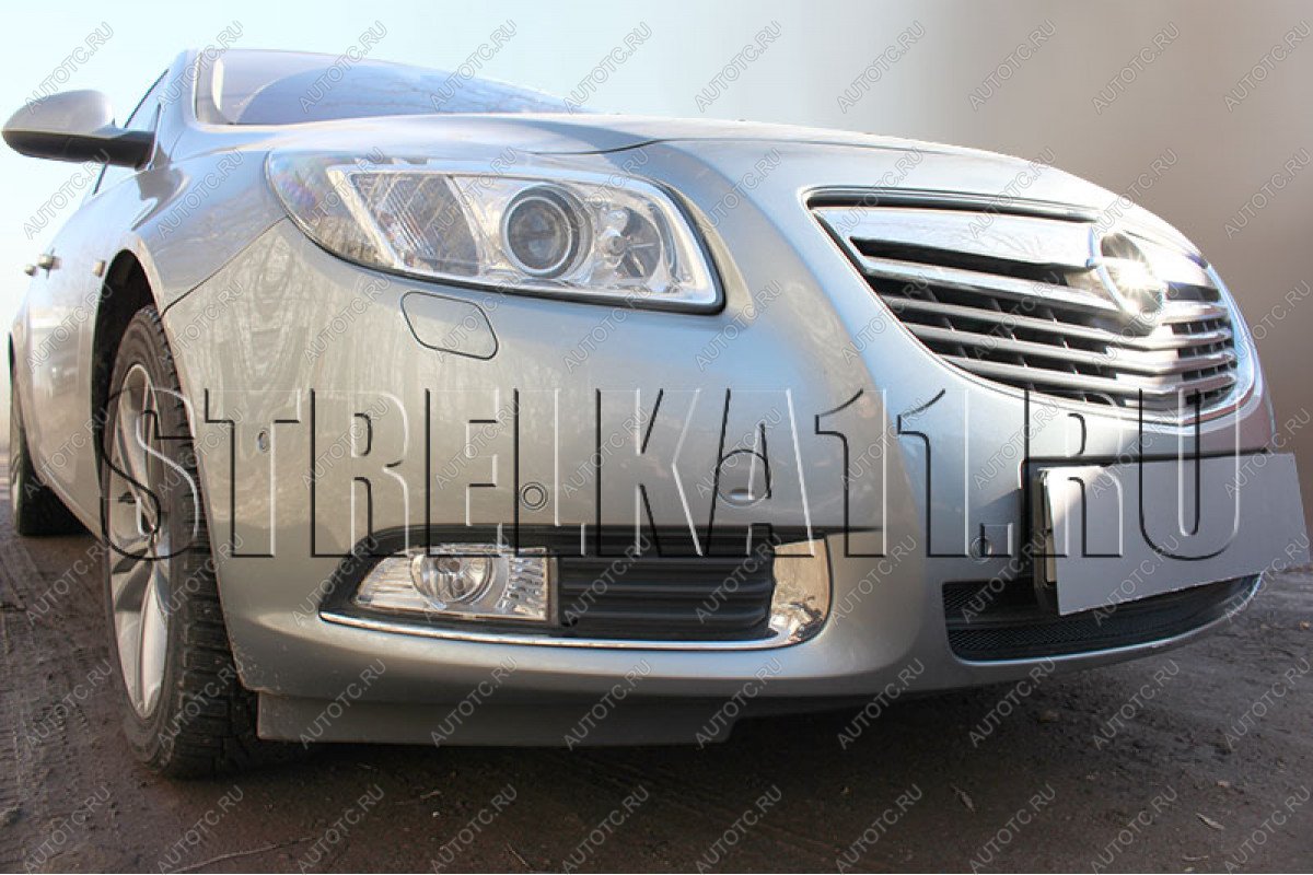 3 589 р. Защита радиатора Стрелка11 Стандарт  Opel Insignia ( A,  А) (2008-2013) дорестайлинг седан, дорестайлинг универсал, дорестайлинг, хэтчбэк (хром)  с доставкой в г. Новочеркасск