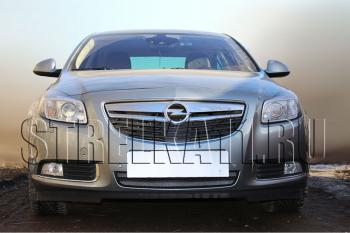 3 589 р. Защита радиатора Стрелка11 Стандарт  Opel Insignia ( A,  А) (2008-2013) дорестайлинг седан, дорестайлинг универсал, дорестайлинг, хэтчбэк (хром)  с доставкой в г. Новочеркасск. Увеличить фотографию 2