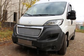 3 899 р. Защита радиатора (2 части) Стрелка11 Стандарт  CITROEN Jumpy (2013-2017), Fiat Ducato  290 (2014-2024), Peugeot Boxer  290 (2014-2024) (черная)  с доставкой в г. Новочеркасск. Увеличить фотографию 6