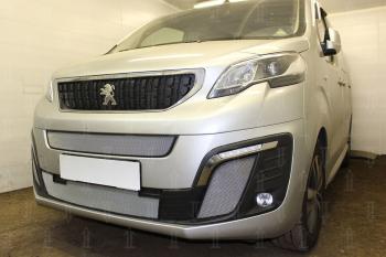 3 499 р. Защита радиатора (боковые) Стрелка11 Стандарт  Peugeot Traveller (2016-2024) (хром)  с доставкой в г. Новочеркасск. Увеличить фотографию 2