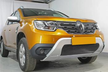 3 599 р. Защита радиатора (верх, 4 части) Стрелка11 Стандарт  Renault Duster  HM (2020-2024) (черная)  с доставкой в г. Новочеркасск. Увеличить фотографию 4