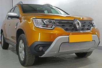 3 779 р. Защита радиатора (верх, 4 части) Стрелка11 Стандарт  Renault Duster  HM (2020-2024) (хром)  с доставкой в г. Новочеркасск. Увеличить фотографию 3