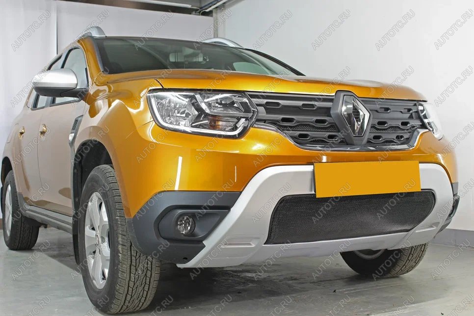 3 779 р. Защита радиатора (низ) Стрелка11 Стандарт Renault Duster HM (2020-2024) (черная)  с доставкой в г. Новочеркасск