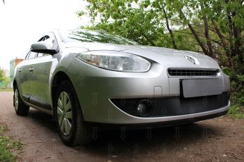 2 399 р. Защита радиатора (верх) Стрелка11 Стандарт Renault Fluence дорестайлинг (2010-2012) (черная)  с доставкой в г. Новочеркасск. Увеличить фотографию 2