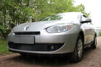 2 399 р. Защита радиатора (верх) Стрелка11 Стандарт Renault Fluence дорестайлинг (2010-2012) (черная)  с доставкой в г. Новочеркасск. Увеличить фотографию 3