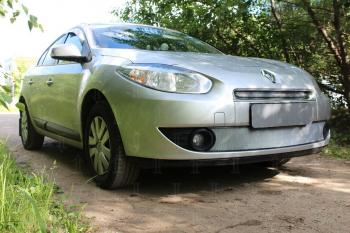 2 559 р. Защита радиатора (верх) Стрелка11 Стандарт    Renault Fluence (2010-2012) дорестайлинг (хром)  с доставкой в г. Новочеркасск. Увеличить фотографию 2