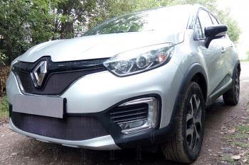 3 299 р. Защита радиатора (верх) Стрелка11 Стандарт Renault Kaptur дорестайлинг (2016-2020) (черная)  с доставкой в г. Новочеркасск. Увеличить фотографию 3