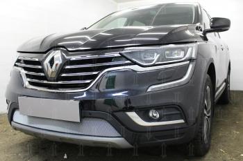 3 399 р. Защита радиатора Стрелка11 Стандарт  Renault Koleos  2 (2016-2024) (хром)  с доставкой в г. Новочеркасск. Увеличить фотографию 2