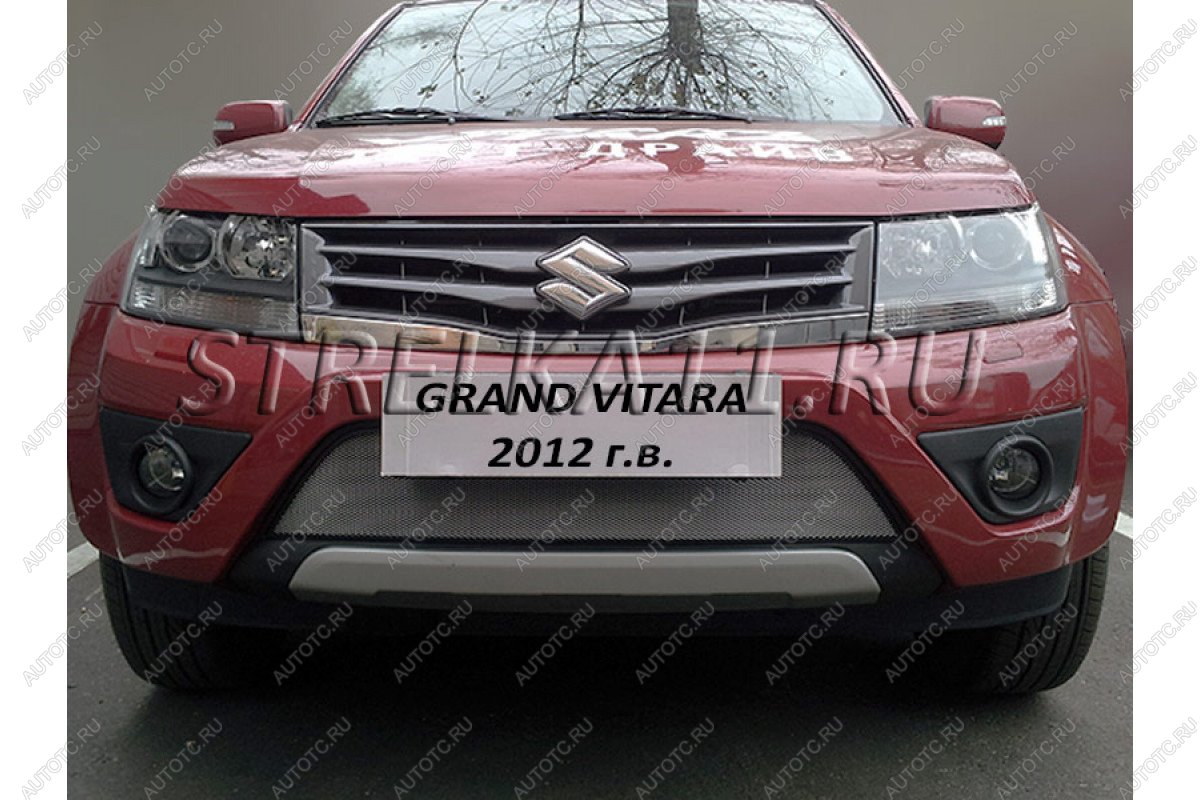 3 279 р. Защита радиатора Стрелка11 Стандарт  Suzuki Grand Vitara ( JT 5 дверей,  JT) (2012-2016) 2-ой рестайлинг, 3 двери 2-ой рестайлинг (хром)  с доставкой в г. Новочеркасск