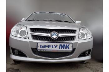 799 р. Зимняя заглушка решетки радиатора Стрелка11  Geely MK (2006-2015) (черная)  с доставкой в г. Новочеркасск. Увеличить фотографию 2