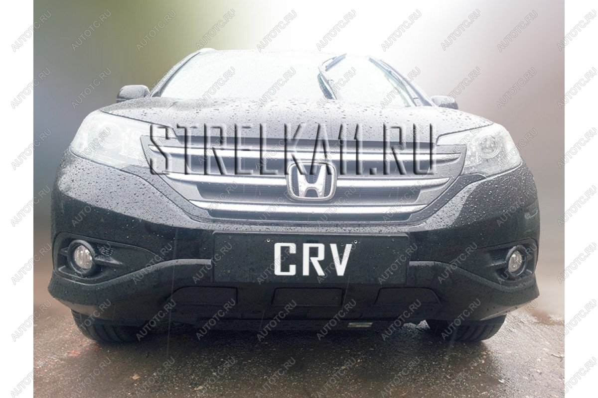 799 р. Зимняя заглушка решетки радиатора (V 2.4) Стрелка11  Honda CR-V  RM1,RM3,RM4 (2012-2015) дорестайлинг (черная)  с доставкой в г. Новочеркасск