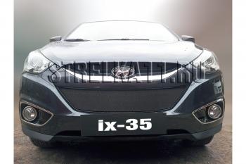 799 р. Зимняя заглушка решетки радиатора Стрелка11 Hyundai IX35 LM дорестайлинг (2009-2013) (черная)  с доставкой в г. Новочеркасск. Увеличить фотографию 2