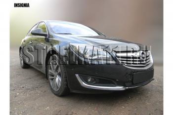 799 р. Зимняя заглушка решетки радиатора Стрелка11  Opel Insignia  A (2013-2017) рестайлинг седан, рестайлинг, хэтчбэк, универсал рестайлинг (черная)  с доставкой в г. Новочеркасск. Увеличить фотографию 3