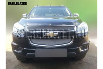 1 199 р. Защита радиатора (низ) Стрелка11 Стандарт Chevrolet Trailblazer GM800 дорестайлинг (2012-2016) (хром)  с доставкой в г. Новочеркасск. Увеличить фотографию 2