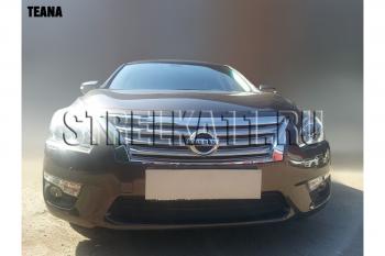 4 199 р. Защита радиатора Стрелка11 PREMIUM  Nissan Teana  3 L33 (2014-2020) дорестайлинг (черная)  с доставкой в г. Новочеркасск. Увеличить фотографию 1