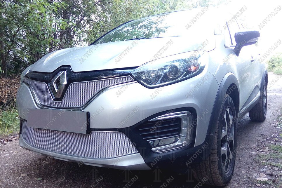 5 399 р. Защита радиатора (низ) Стрелка11 PREMIUM  Renault Kaptur (2016-2024) дорестайлинг, рестайлинг (хром)  с доставкой в г. Новочеркасск