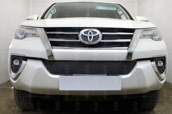 Защита радиатора (низ) (Black Onyx) Стрелка11 PREMIUM Toyota Fortuner AN160 рестайлинг (2020-2024)