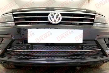 11 549 р. Защита радиатора (низ с парктроником) Стрелка11 Премиум  Volkswagen Tiguan  Mk2 (2016-2020) дорестайлинг (хром)  с доставкой в г. Новочеркасск. Увеличить фотографию 2