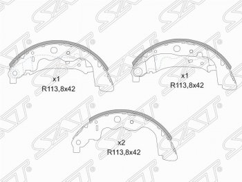 Колодки тормозные задние SAT Renault Clio BH98 дорестайлинг, хэтчбэк 5 дв. (2012-2016)