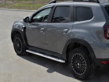 Порожки для ног Russtal (Ø42 мм) Renault Duster HM (2020-2024)