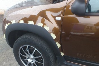 5 999 р. Комплект накладок на колёсные арки Petroil Tuning Renault Duster HS рестайлинг (2015-2021) (Текстурная поверхность)  с доставкой в г. Новочеркасск. Увеличить фотографию 4