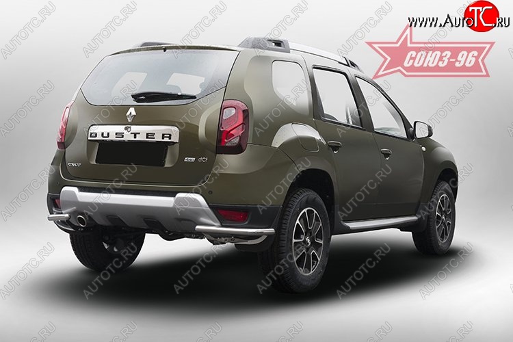 8 189 р. Угловая защита заднего бампера диаметром трубы 42 мм SOUZ-96 Renault Duster HS рестайлинг (2015-2021)  с доставкой в г. Новочеркасск