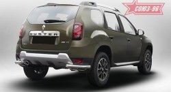 9 989 р. Защита заднего бампера из двух боковых уголков (d60) Souz-96  Renault Duster  HS (2015-2021) рестайлинг  с доставкой в г. Новочеркасск. Увеличить фотографию 1