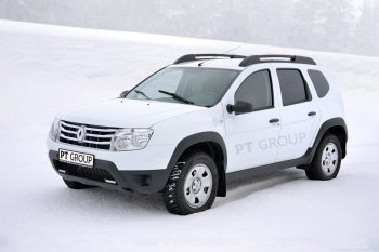 4 949 р. Пластиковые пороги Petroil Tuning ❞Чистые штаны❝ Renault Duster HS дорестайлинг (2010-2015) (Тисненый пластик)  с доставкой в г. Новочеркасск. Увеличить фотографию 3