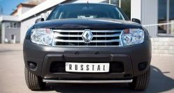 Одинарная защита переднего бампера диаметром 42 мм (4x2) SLITKOFF Renault (Рено) Duster (Дастер)  HS (2010-2015) HS дорестайлинг