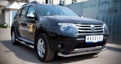 12 799 р. Одинарная защита переднего бампера диаметром 63 мм (4x4) SLITKOFF  Renault Duster  HS (2010-2015) дорестайлинг  с доставкой в г. Новочеркасск. Увеличить фотографию 3