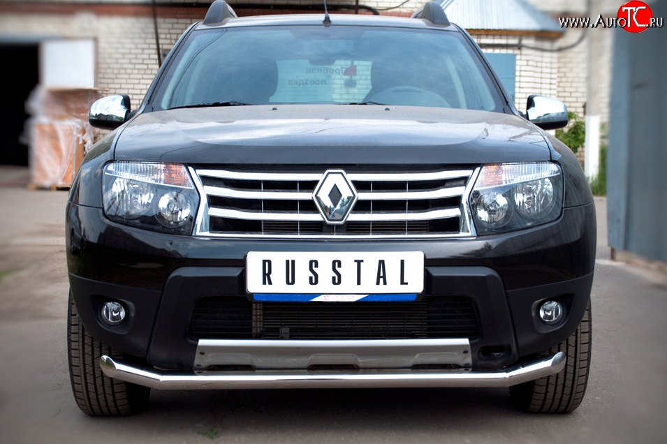 12 799 р. Одинарная защита переднего бампера диаметром 63 мм (4x4) SLITKOFF  Renault Duster  HS (2010-2015) дорестайлинг  с доставкой в г. Новочеркасск