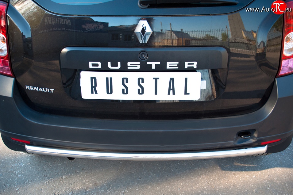 11 299 р. Защита заднего бампера (Ø42 мм, нержавейка, 4х2) SLITKOFF  Renault Duster  HS (2010-2015) дорестайлинг  с доставкой в г. Новочеркасск