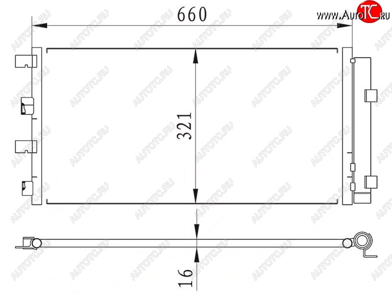 4 999 р. Радиатор кондиционера SAT Renault Duster HS дорестайлинг (2010-2015)  с доставкой в г. Новочеркасск