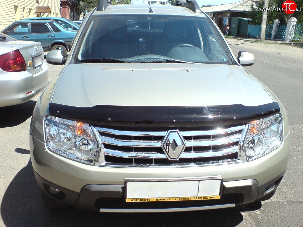 2 879 р. Дефлектор капота NovLine Renault Duster HS дорестайлинг (2010-2015)  с доставкой в г. Новочеркасск