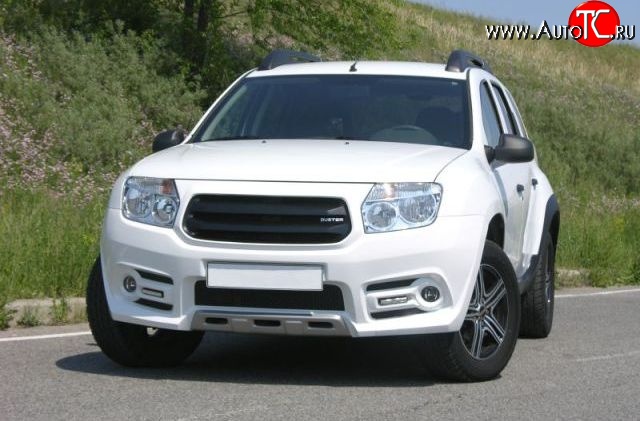 15 999 р. Передний бампер Sport Renault Duster HS дорестайлинг (2010-2015) (Неокрашенный)  с доставкой в г. Новочеркасск